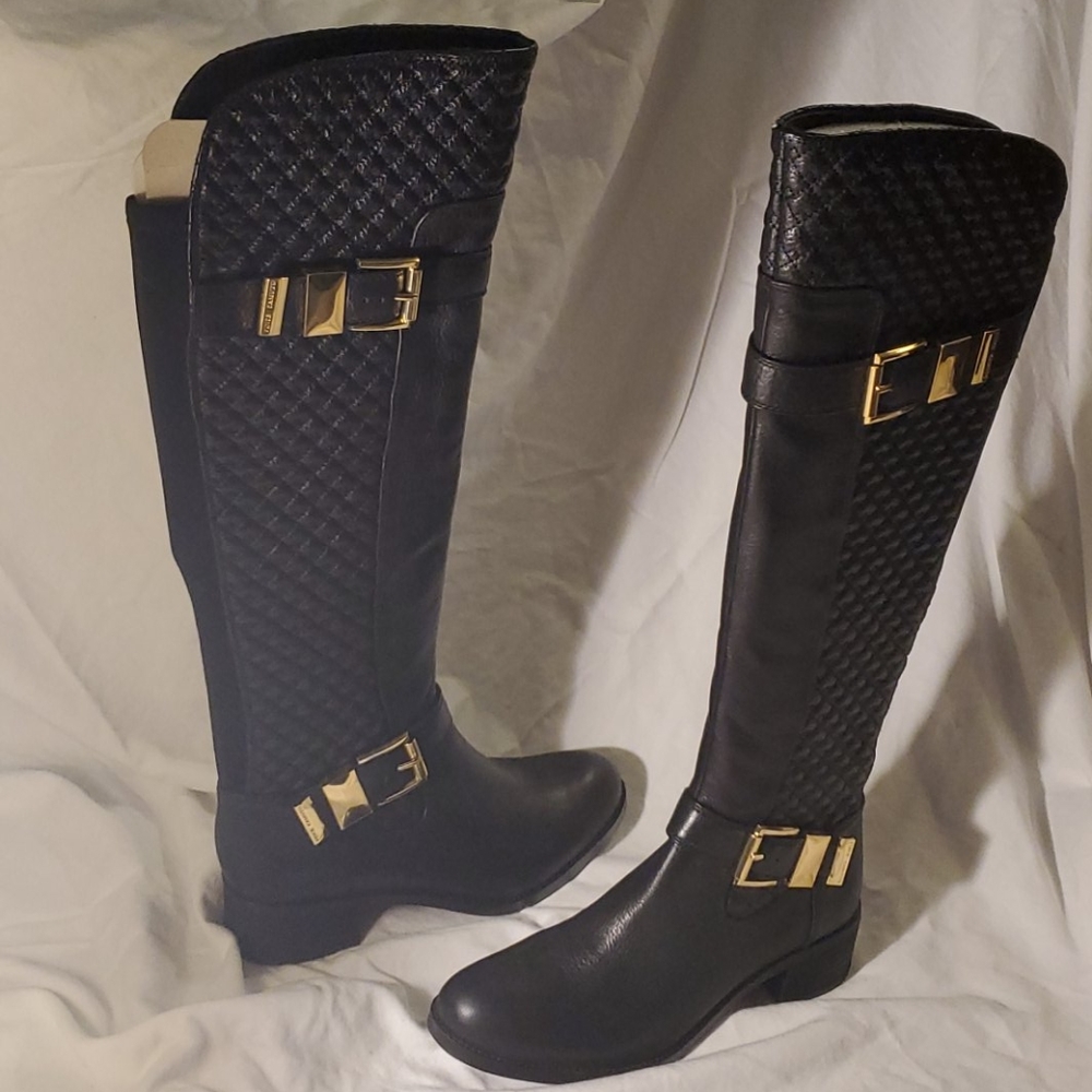 Vince Camuto Faris Black Quilted Boot